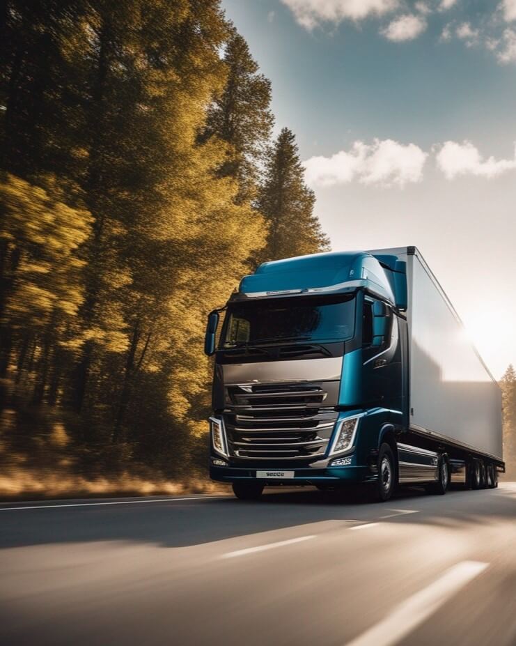 Truck on a road